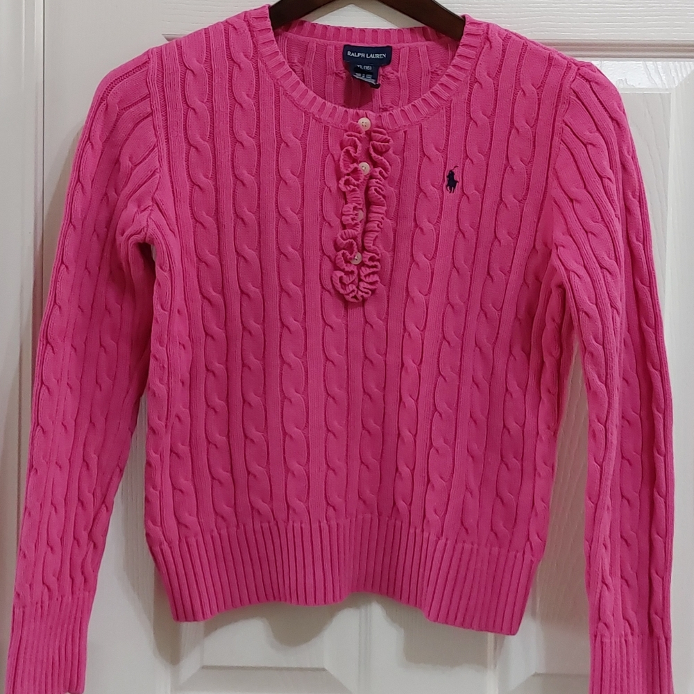 Ralph lauren girl cable knit sweater